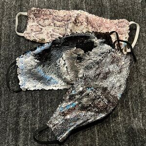 Brand new designer sequin masks
